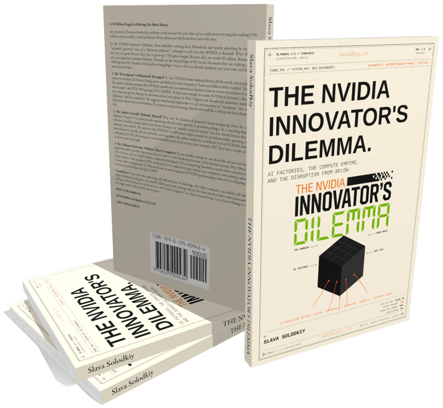 The NVIDIA Innovator's Dilemma book mock-up.