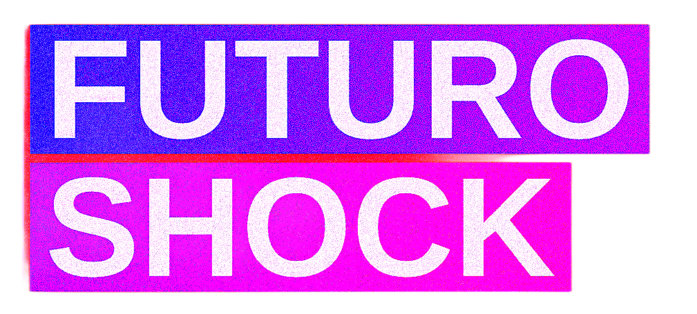 Futuroshock logo in blue and magenta.